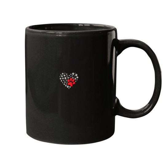 Discover Dog Paw Heart Dog Lover Puppy Owner Mugs