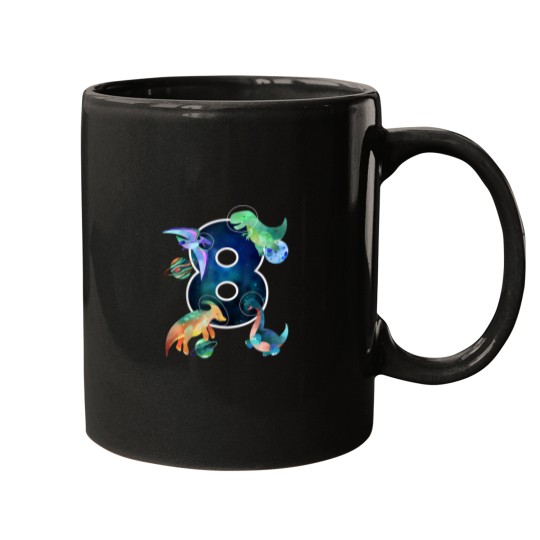 Discover Kids Astronaut Outer Space Dinosaurs 8th Birthday Boy Gift Mugs