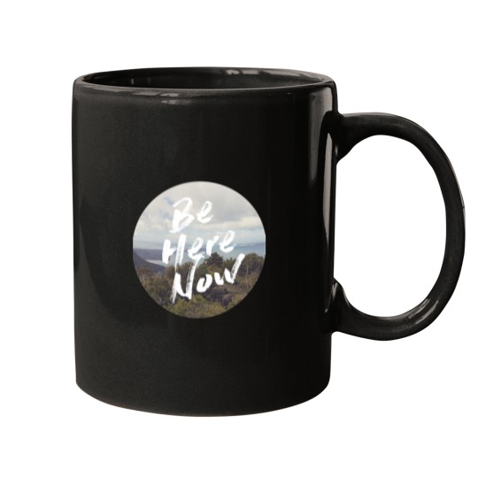 Discover Be Here Now Sticker Mugs