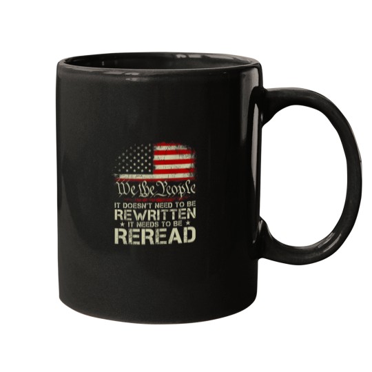 Discover We The People Flag It Doesnt Need to Be Rewritten on back Mugs