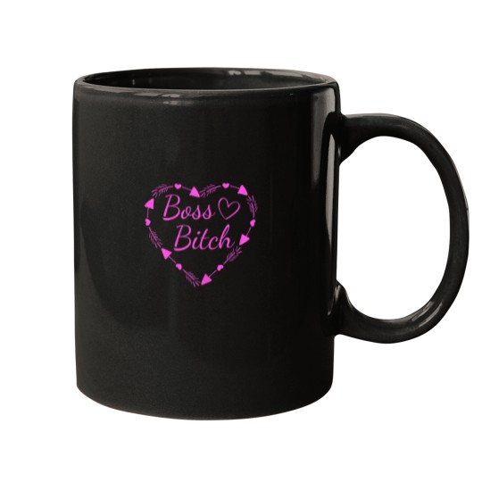 Discover Boss Bitch Funny Cute Heart Sarcastic Adult Humor Gift 6084 Mugs