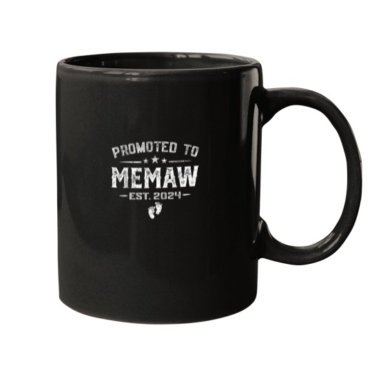 Discover Promoted To Memaw Est 2024 Mothers Day First Time New Mom 5206 Mugs