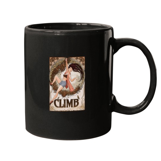 Discover Art Nouveau Climber Greeting Card Mugs