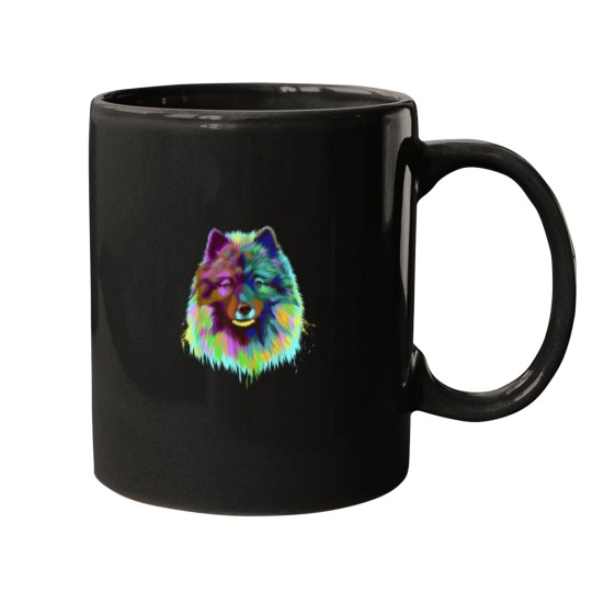 Discover Colourful Dog Keeshond Mugs