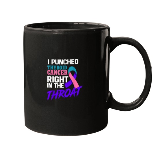 Discover I Punched Thyroid Cancer Funny Thyroid Cancer Survivor Mugs