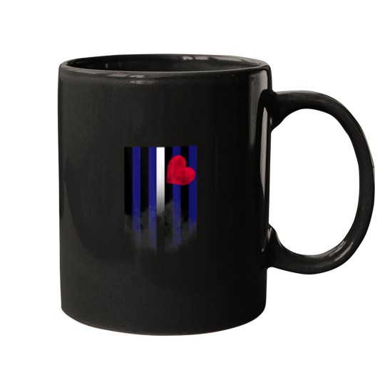 Discover Mens Leather Pride Flag Mens Tee Mugs