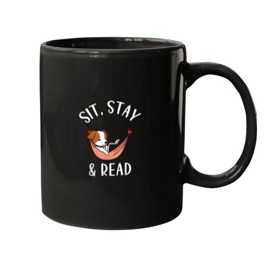 Discover Jack Russell Terrier Sit Stay Read Funny Dog Reading 8914 Mugs