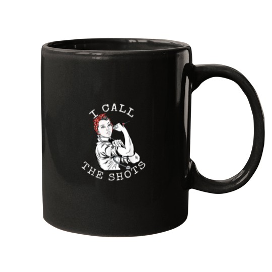 Discover I Call the Shots Funny Nurse Rosie the Riveter Mugs