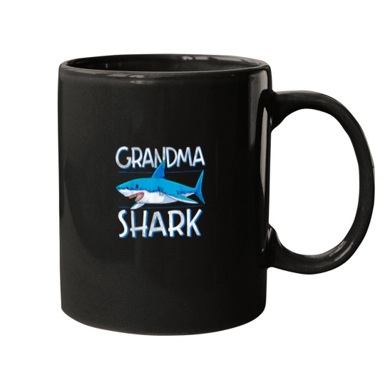 Discover Grandma Shark T Shirt Family Matching Women Jawsome Tee Gift Mugs