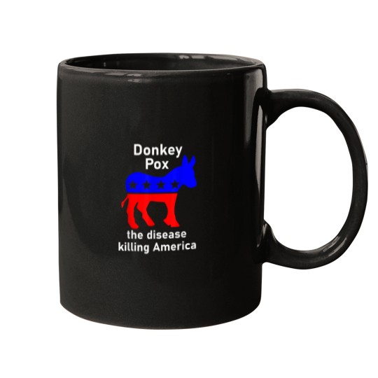 Discover Donkey Pox donkey political funny satire Mugs