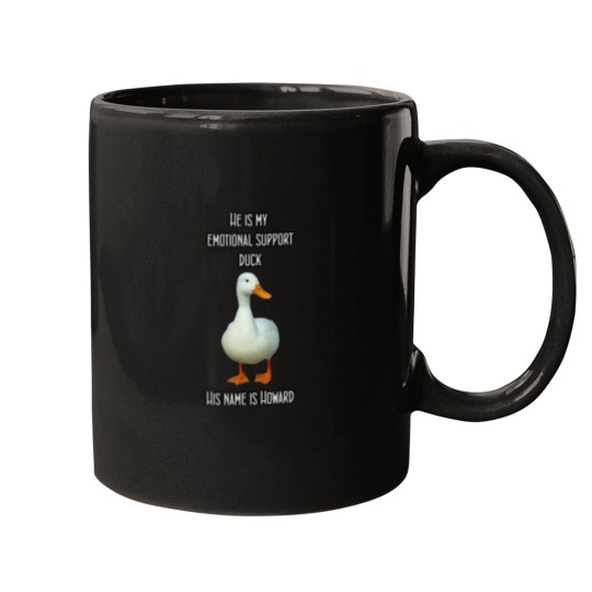 Discover Howard my emotional support duck Fitted Mugs
