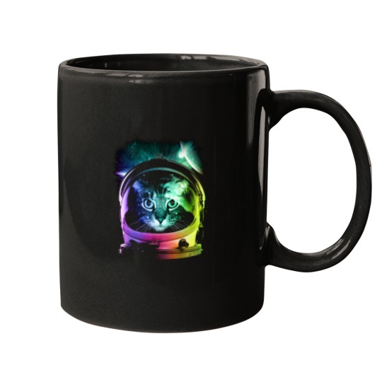 Discover Astronaut Cat V.II Mugs