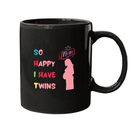 Discover so happy i have twins Mugs