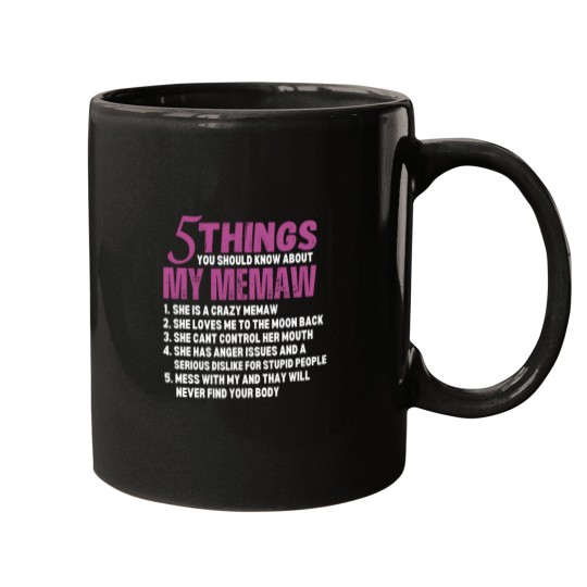 Discover 5 Things About My Grandma Family Tee Mugs