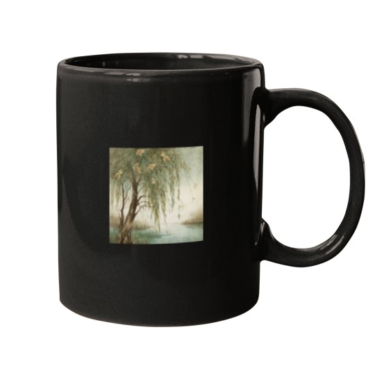 Discover Golden Wattle by the Lake Canvas Art Long Mugs
