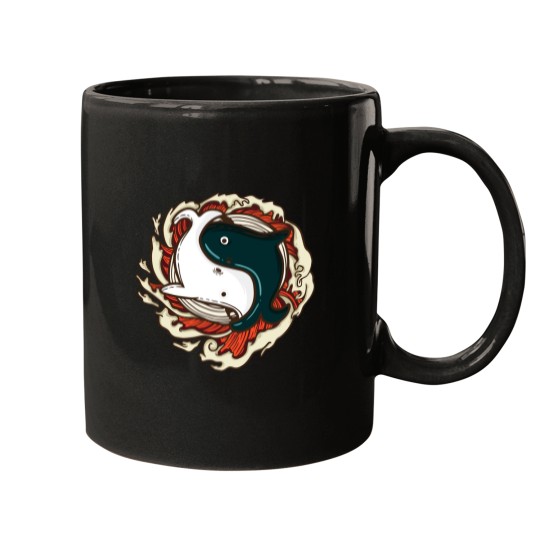 Discover Ying Yang Whales Animal Yin Yang Mugs