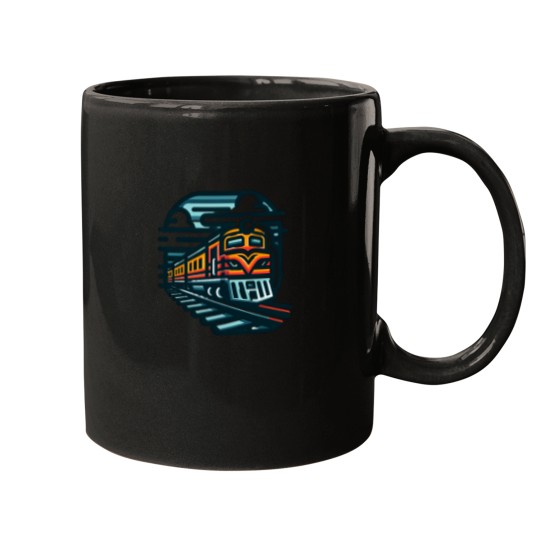 Discover railway logo Active Mugs