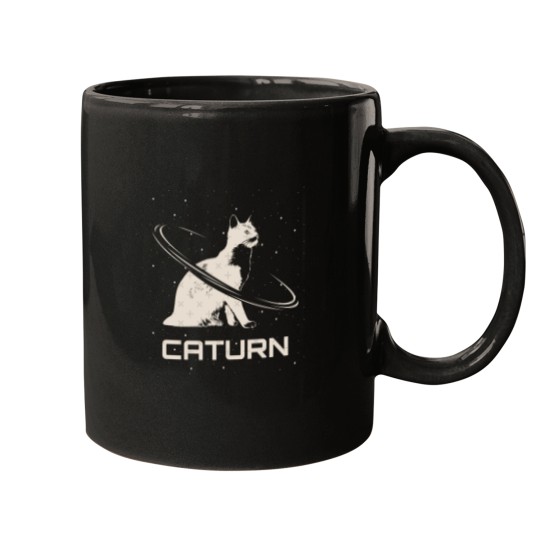 Discover Saturn Caturn Cat Planet Space Essential Mugs