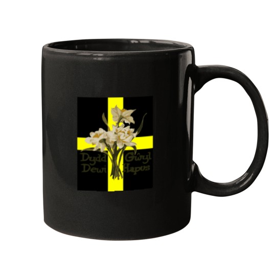 Discover Dydd Gwyl Dewi Hapus With St David Cross Mugs