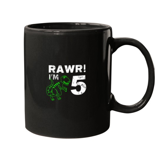 Discover Rawr! Im 5 Dinosaur Birthday Essential Mugs