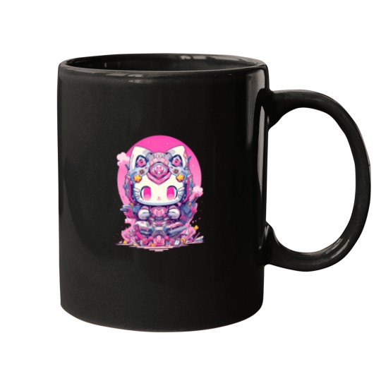Discover Samurai Kitty - Super Flower Tank Mugs