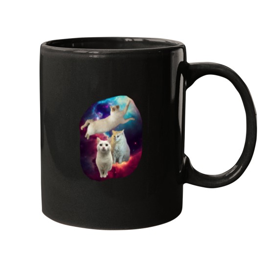 Discover Space cat Mugs