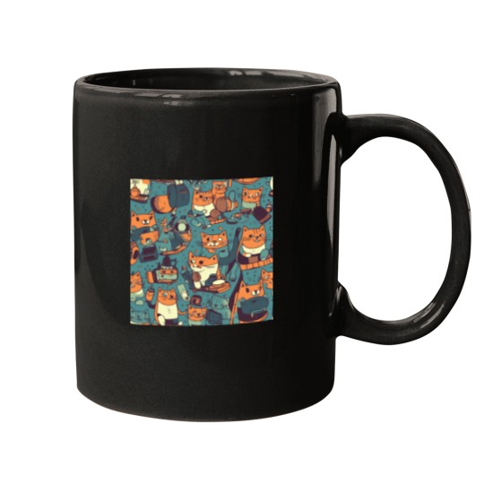 Discover Surreal Cats of Mischief Cheeky Feline Creatures Mugs