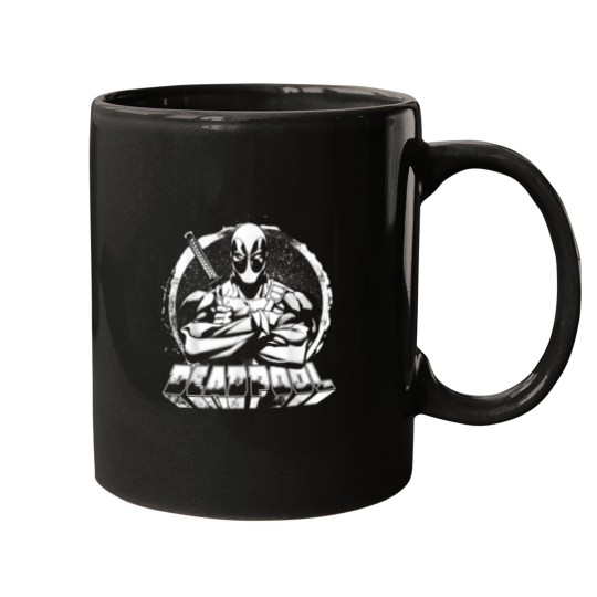 Discover marvels.Deadpoolzz Armss Crossed Chalk Out Badge Mugs