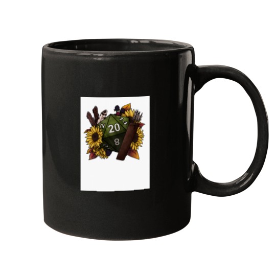Discover Ranger Class D20 Tabletop Gaming Dice Mugs