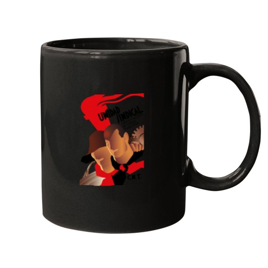 Discover CNT Unidad Sindical Spanish Civil Wars Anarchist Socialist Leftist Mugs