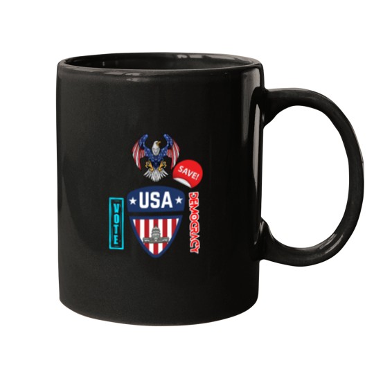 Discover VOTE SAVE DEMOCRACY Active(3) Mugs