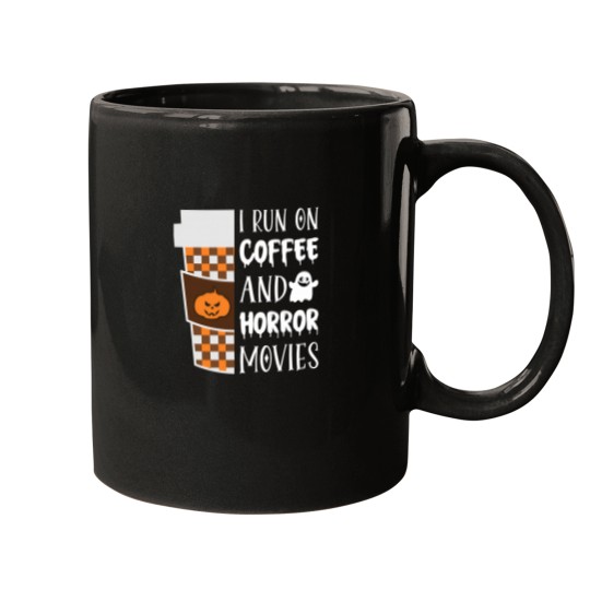 Discover I Run On Coffee And Horror Movies Halloween Costume Cinema Mugs