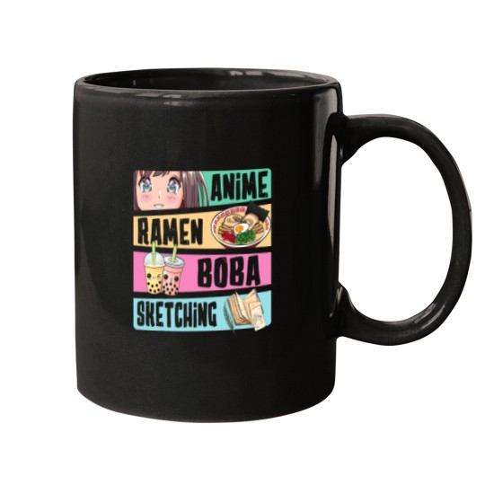 Discover Anime Ramen Boba Sketching Kawaii Anime Lover Merch Gift Mugs