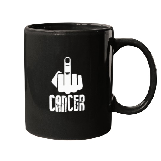 Discover Fucks Cancer Middle Fingers Mugs
