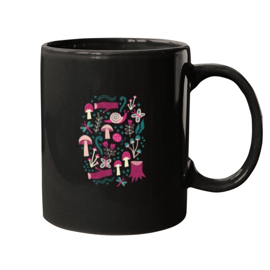 Discover Dark Greens mushrooms Field Forest Mugs