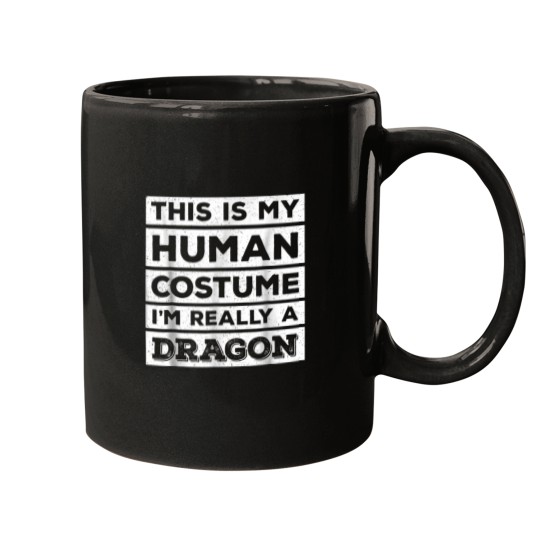 Discover Human Costume Dragon Fires Breathing Beast Wings Fitted Scoop Mugs
