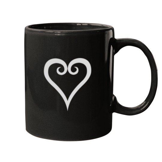 Discover Kingdom Hearts Logo White Mugs