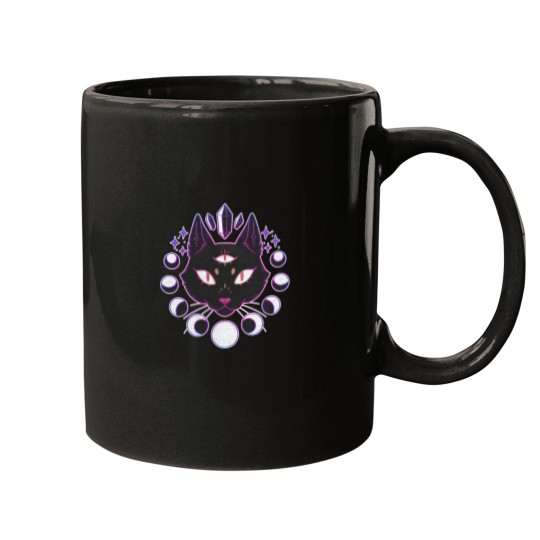 Discover Lunar Cat Classic Mugs