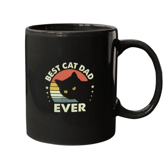Discover Vintages Best Black Cat Dad Ever  Essential Mugs