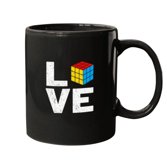 Discover Competitive Puzzle Cube Love Speed Cubing 80s Vintages Toy Mugs