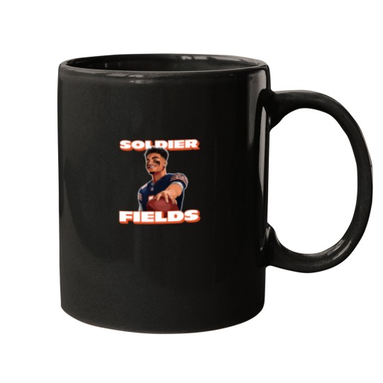 Discover Soldier Fields, Justin Fields, Chicago Bears Mugs