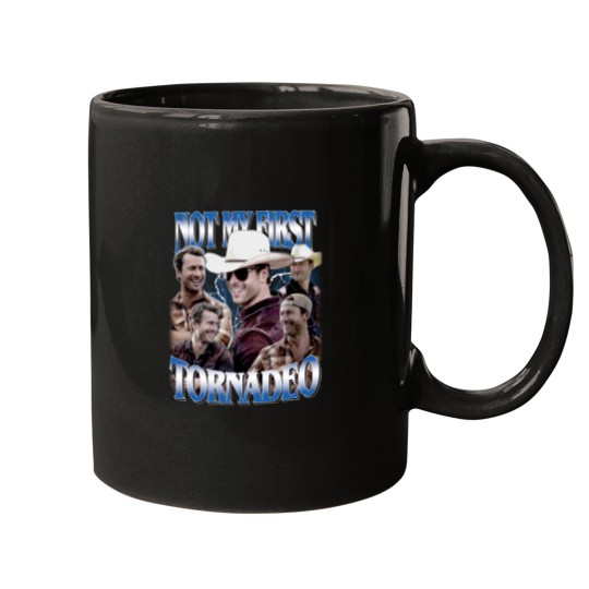 Discover Not My First Tornado 90s Vintage Mugs, Glen Powell Mugs, Tyler Owens Mugs