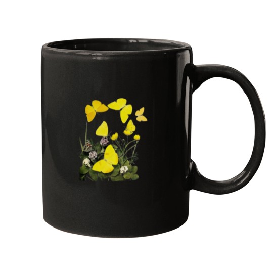 Discover Yellow Butterflies & Flowers Classic Mugs