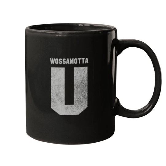 Discover Wossamotta U faded T-Shirt Mugs