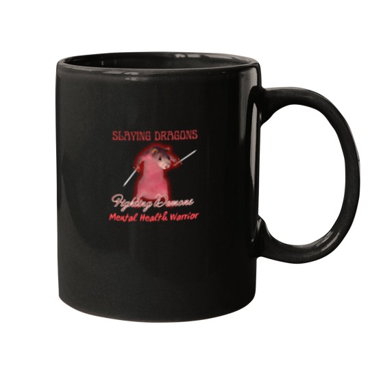 Discover Slaying Dragons Fighting Demons Mental Health Warrior  Embrace Your Strength 1 Mugs