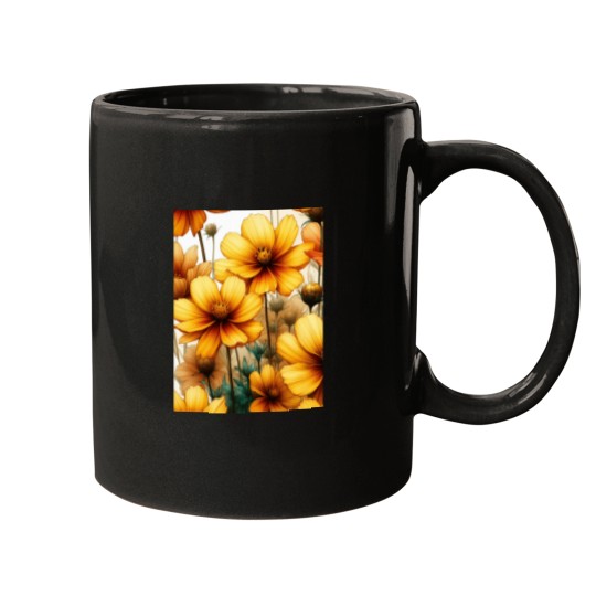 Discover Vibrant Yellow Cosmos Flowers Add a Splash of Sunshine to Your Space Classic Mugs