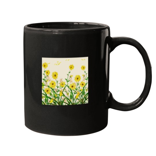 Discover Yellow Wildflowers Classic Mugs
