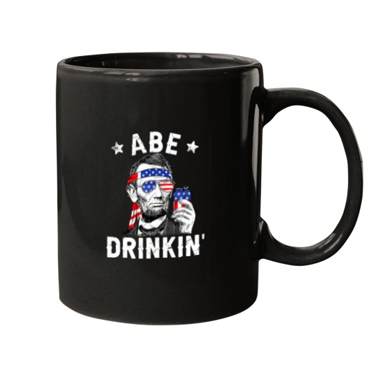 Discover 4th of July Abe Drinking Merica Abraham Lincoln Beer Lover Mugs