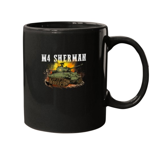Discover M4 Sherman the WW2 Tank a WWII armys Tank for Military Boys Mugs