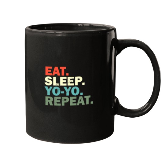 Discover Funny YOYO Lover Eat Sleep YOYO Repeat Mugs